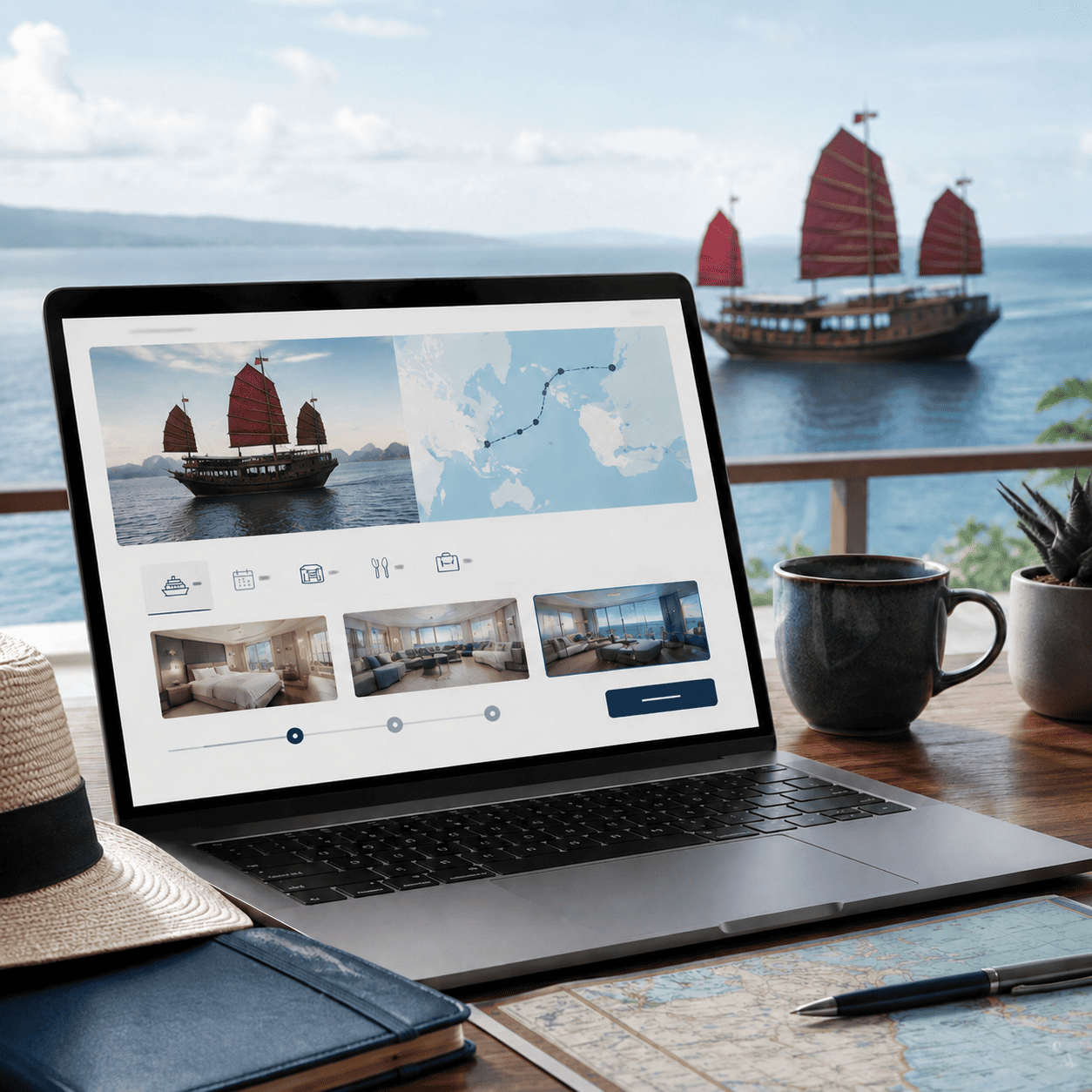 Hong Kong local experience booking website displayed on a laptop